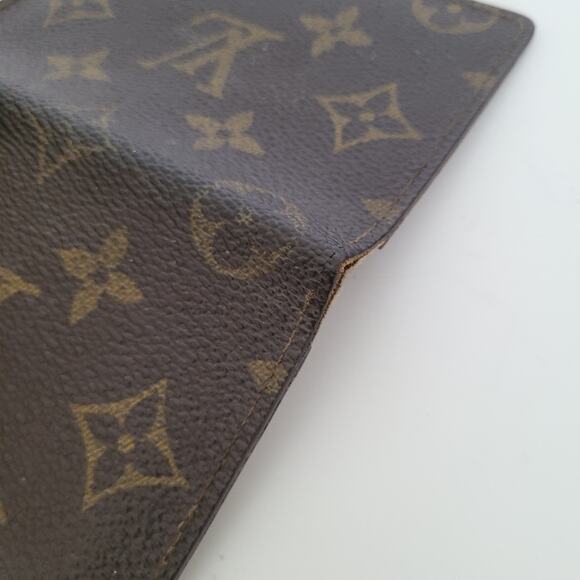 Vintage Louis Vuitton LV Brown Bi-Fold Leather Wallet Monogram Card ID Unisex - Picture 7 of 10